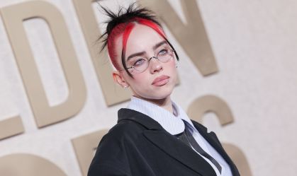 Billie Eilish na cerimônia do Globo de Ouro deste ano, em Beverly Hills