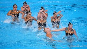 Bill May compete com a equipe mista do Time Estados Unidos no Mundial de Esportes Aquáticos de Doha, onde conseguiu a vaga nos Jogos Olímpicos de Paris 2024