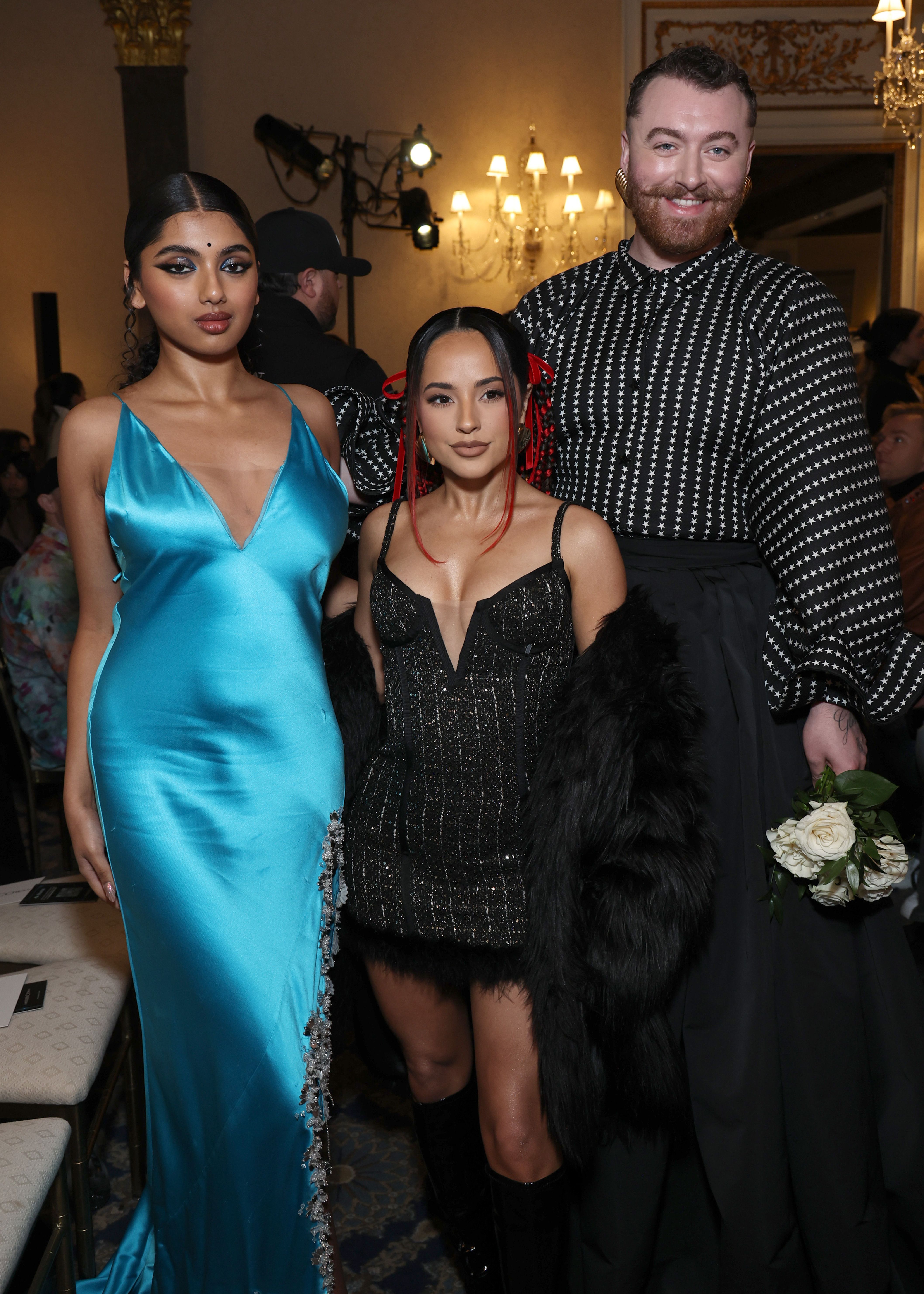 Avantika Vandanapu, Becky G and Sam Smith no desfile de Christian Cowan na New Yoek Fahsion Week / Jamie McCarthy/Getty Images