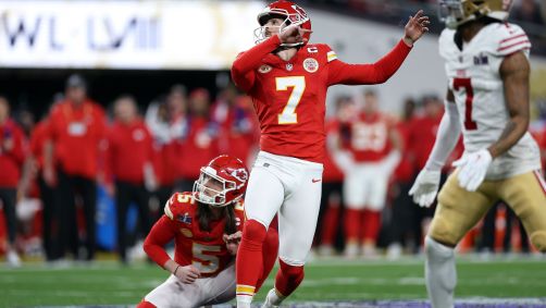 Harrison Butker bate recorde de field goal mais distante da história do Super Bowl