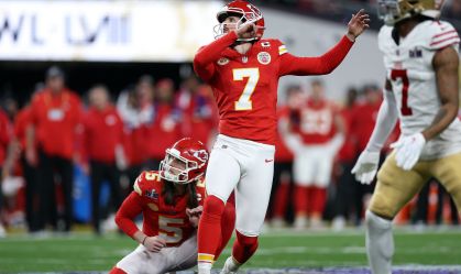 Harrison Butker bate recorde de field goal mais distante da história do Super Bowl