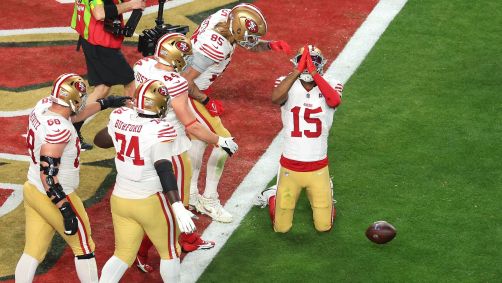 Jauan Jennings comemora touchdown do San Francisco 49ers