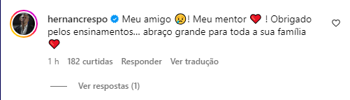 Hernán Crespo, ex-treinador do São Paulo, sobre Diniz: "Meu mentor" / Reprodução / Redes Sociais