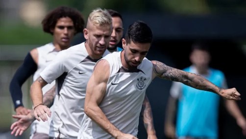 Igor Coronado durante treino do Corinthians
