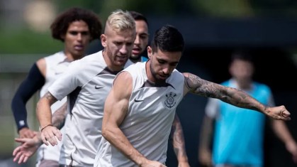 Igor Coronado durante treino do Corinthians