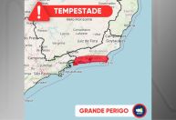 Rio de Janeiro tem alerta de grande perigo para tempestades nesta quinta (1º)