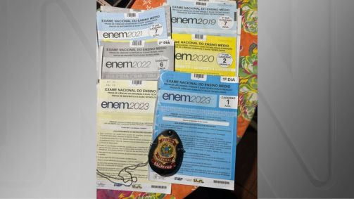 Polícia apreendeu cadernos de prova do Enem com um dos investigados