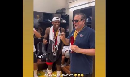 Funk e charuto: Presidente do São Paulo se empolga após título
