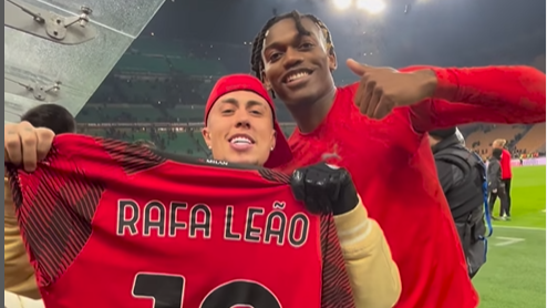 MC Daniel encontra Rafael Leão, do Milan