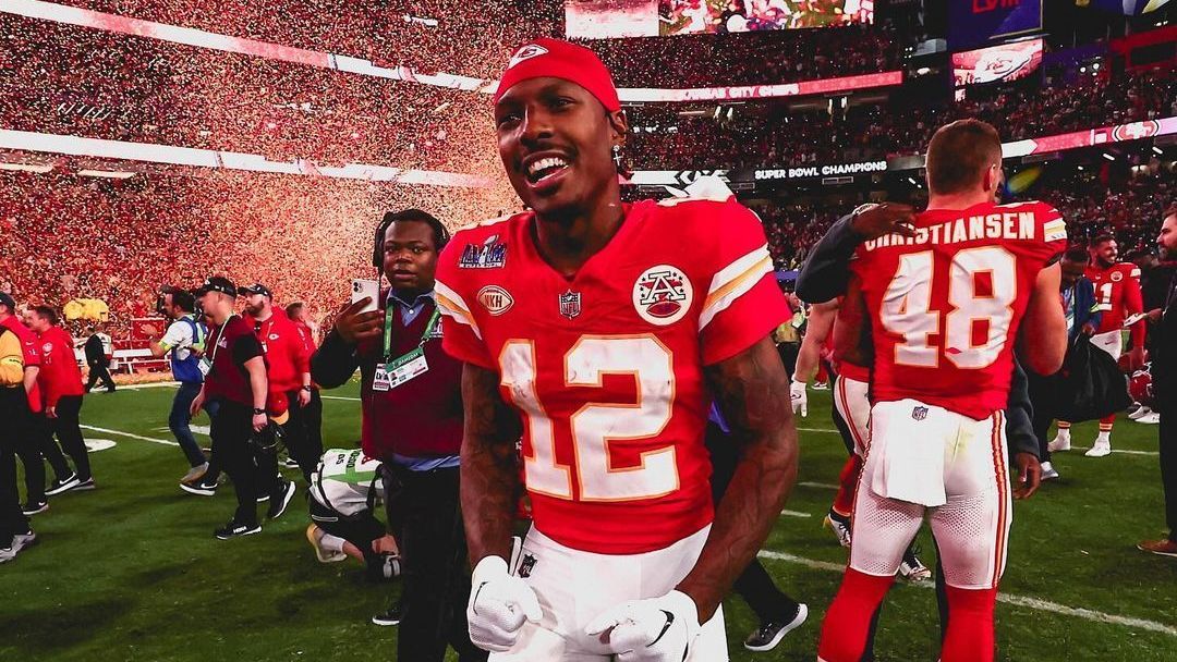 Mecole Hardman marcou o touchdown que deu o título do Super Bowl para os Chiefs