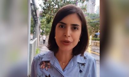 A deputada federal Tabata Amaral, pré-candidata a prefeita de São Paulo, em vídeo compartilhado nas redes sociais