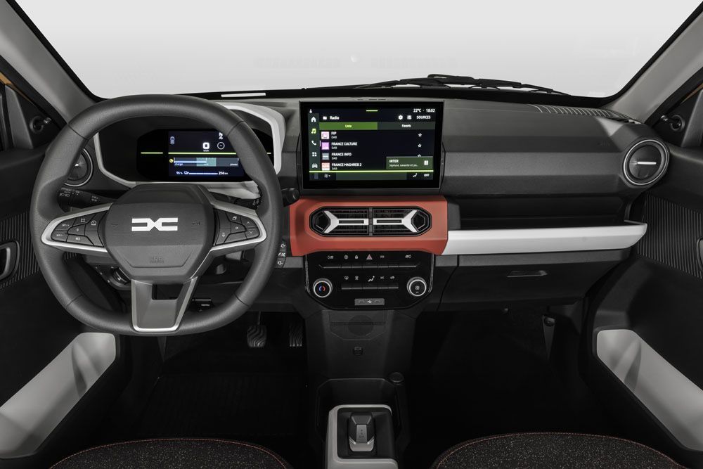 Novo Dacia Spring tem interior mais tecnológico que o atual Kwid / Divulgação
