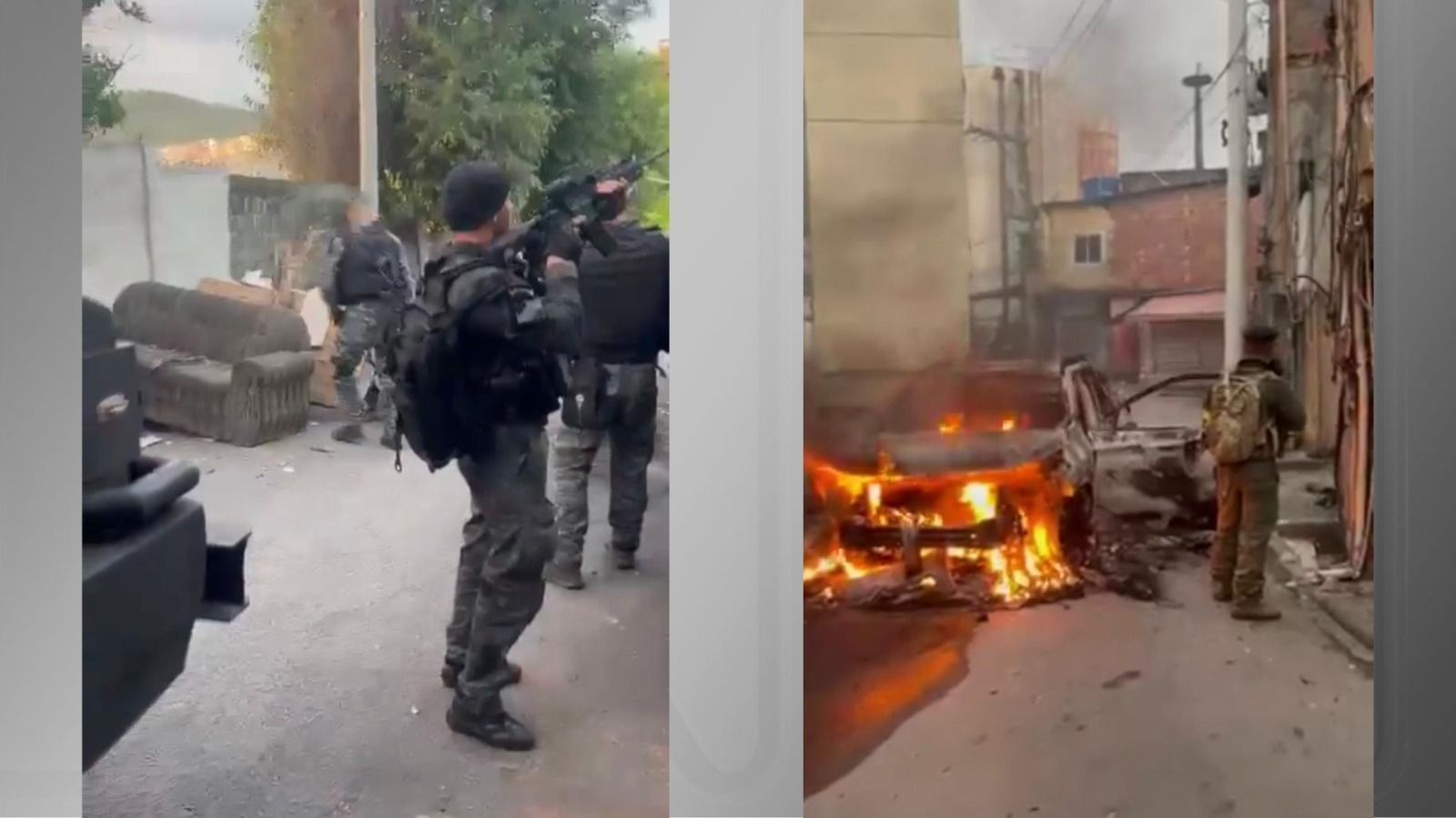 Megaoperação da Polícia Militar no Complexo do Alemão, no Rio de Janeiro.