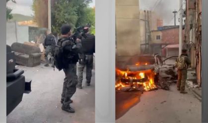 Megaoperação da Polícia Militar no Complexo do Alemão, no Rio de Janeiro.