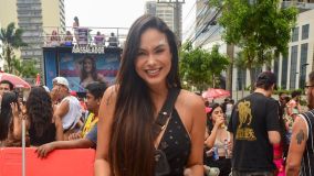 Sarah Andrade, do BBB 21, esteve no desfile do Bloco da Lexa, em São Paulo