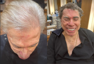 Silvio Santos muda visual após ir ao cabeleireiro; veja