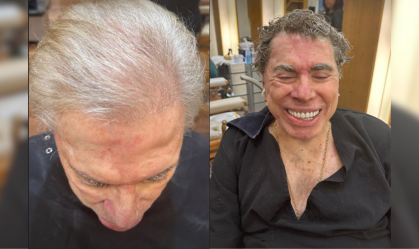 Silvio Santos pinta cabelo e muda de visual