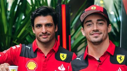Carlos Sainz e Charles Leclerc, pilotos da Ferrari