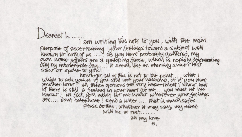 Uma carta de amor anônima de Clapton para Boyd, enviada em 1970 / Christie’s Images Ltd 2024