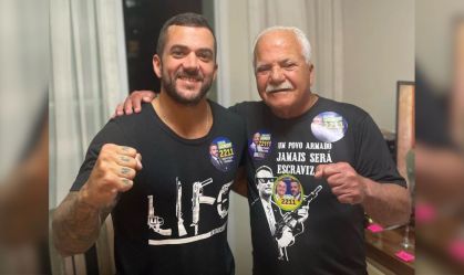 O deputado Carlos Jordy (à esq,.) e o pai dele, Carlos Roberto Coelho de Mattos