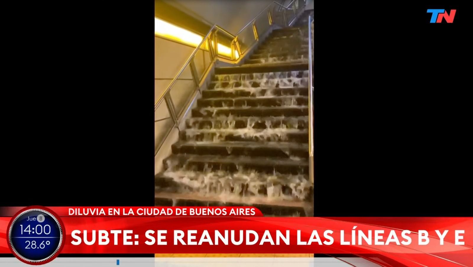 Tempestade em Buenos Aires inunda estações de metrô, atrasa voos e deixa milhares sem luz / Todo Notícias/ parceira da CNN