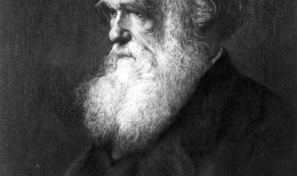 Retrado de Charles Darwin em pintura