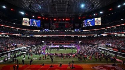 Allegiant Stadium, em Las Vegas, palco do Super Bowl LVIII