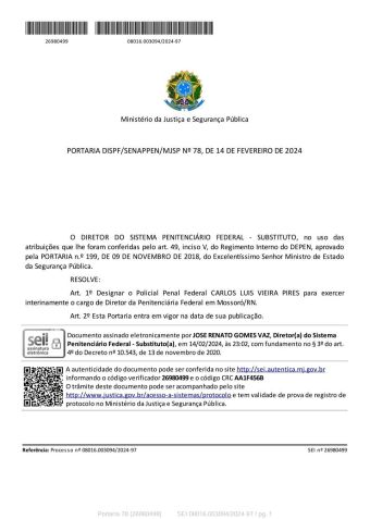Nomeação de interventor foi publicada no Diário Oficial / Reprodução