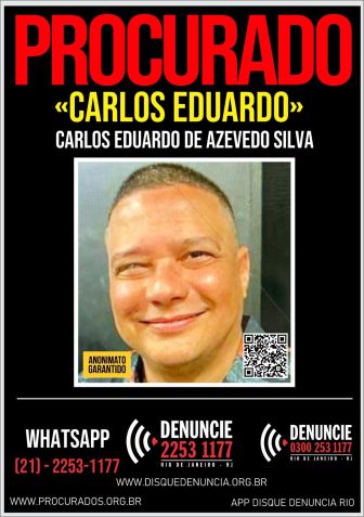Carlos Eduardo de Azevedo Silva, de 43, identificado pela polícia como autor da morte do influencer Mauro Jorge Monteiro Canelas Pinto, de 59 anos / Divulgação/ Dis