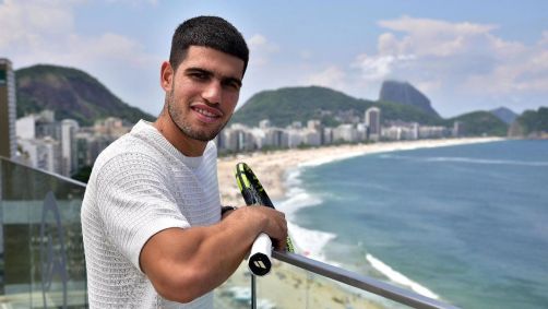 Carlos Alcaraz no Rio de Janeiro para disputa do Rio Open