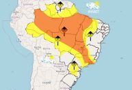 Inmet emite alerta de perigo para chuva intensa para 11 estados