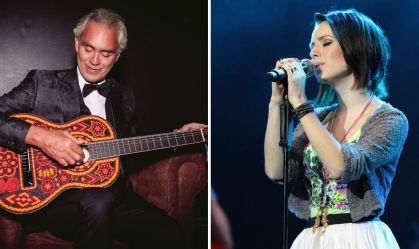 Andrea Bocceli e Sandy se apresentam juntos no Brasil