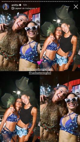 Bruna Marquezine e Sasha Meneghel curtem Bloco da Anitta em Salvador / Reprodução/Instagram