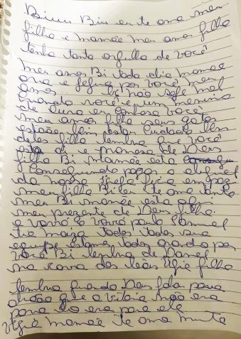 Carta da família para MC Bin Laden no BBB24 / Globo
