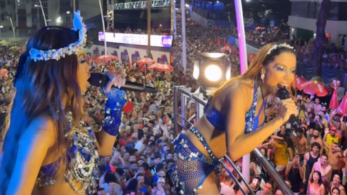 Anitta se apresentou em trio elétrico nesta sexta (09), em Salvador