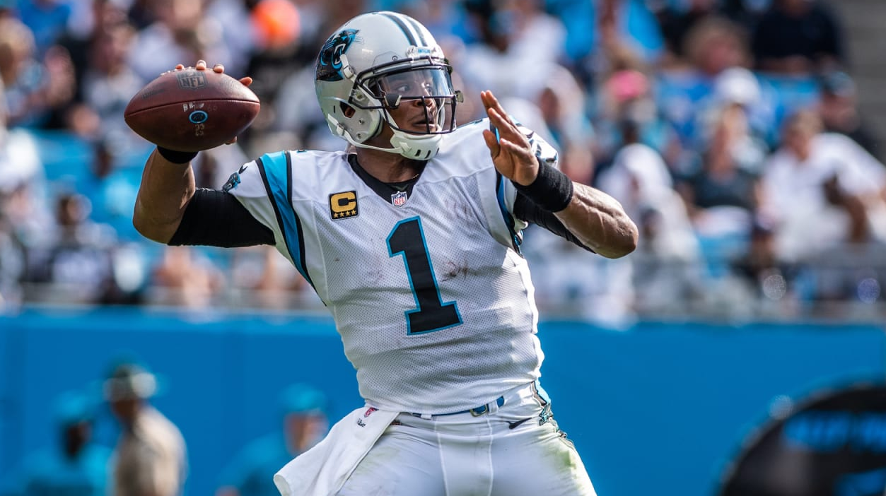 Cam Newton em ação na NFL