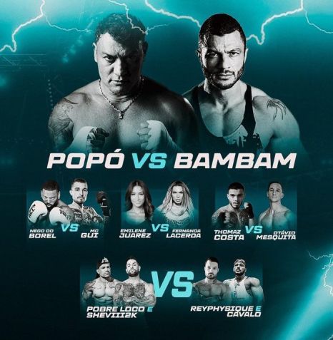 Card principal do Fight Music Show 4, com Popó x Bambam / Reprodução