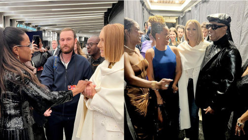 Céline Dion mostra fotos com Oprah Winfrey e Stevie Wonder nos bastidores do Grammy
