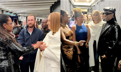 Céline Dion publica fotos com Oprah e Stevie Wonder no Grammy