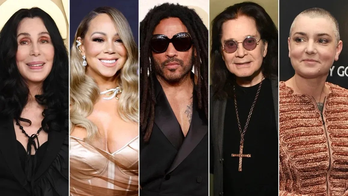 Cher, Mariah Carey, Lenny Kravitz, Ozzy Osbourne e Sinead O'Connor estão entre indicados