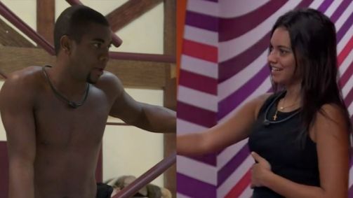 Alane fez brincadeira com Davi, ao jogar uma barata falsa no participante