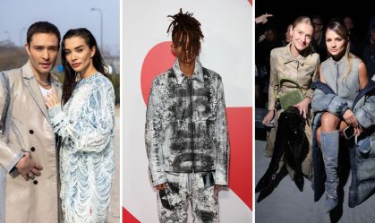 Ed Westwick, Amy Jackson, Jaden Smith, Celina Locks e Thássia Naves no desfile da Diesel