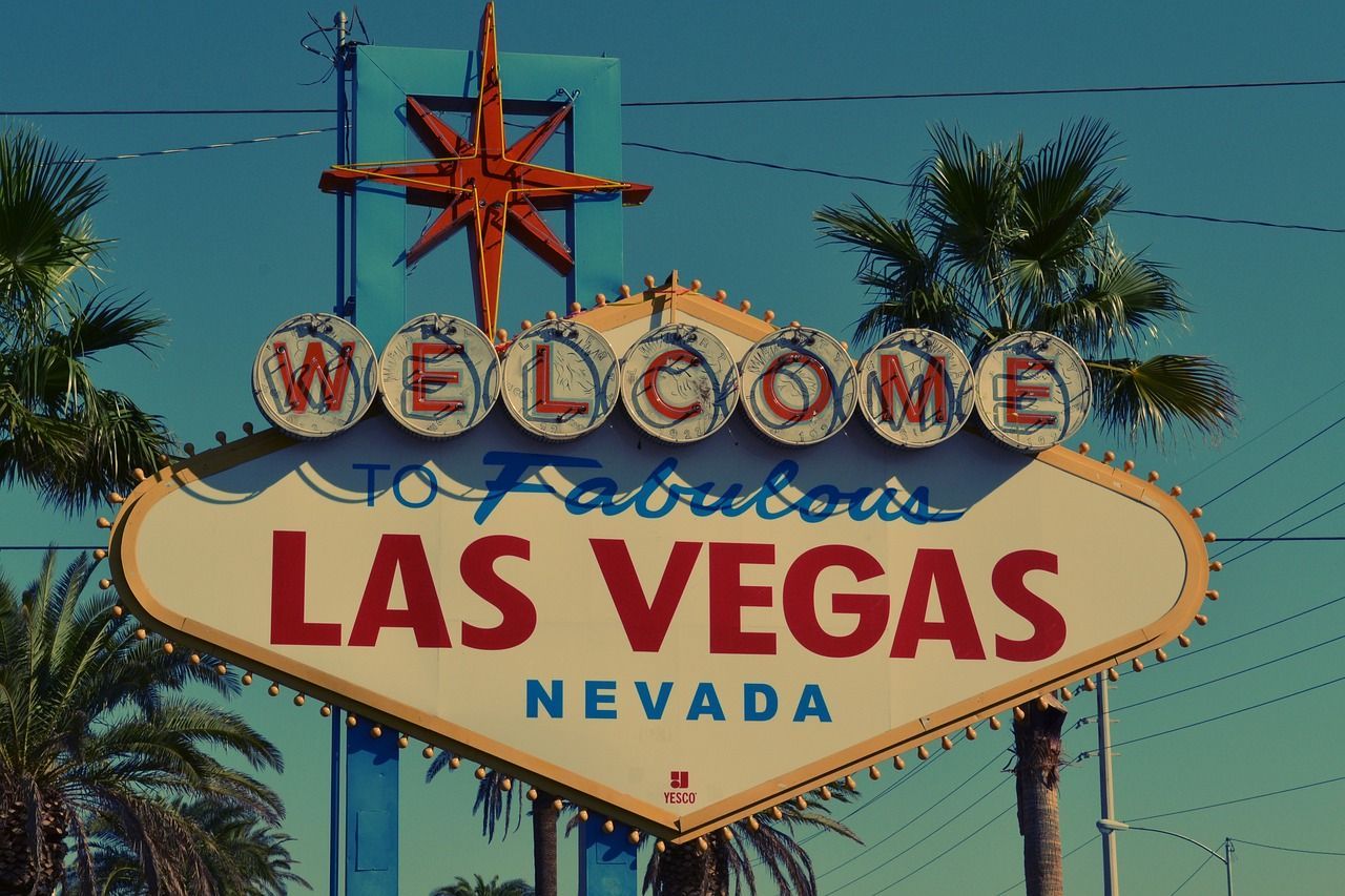 Placa de boas-vindas em Las Vegas