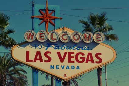 Placa de boas-vindas em Las Vegas