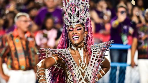 Erika Januza foi a rainha de bateria da Unidos do Viradouro