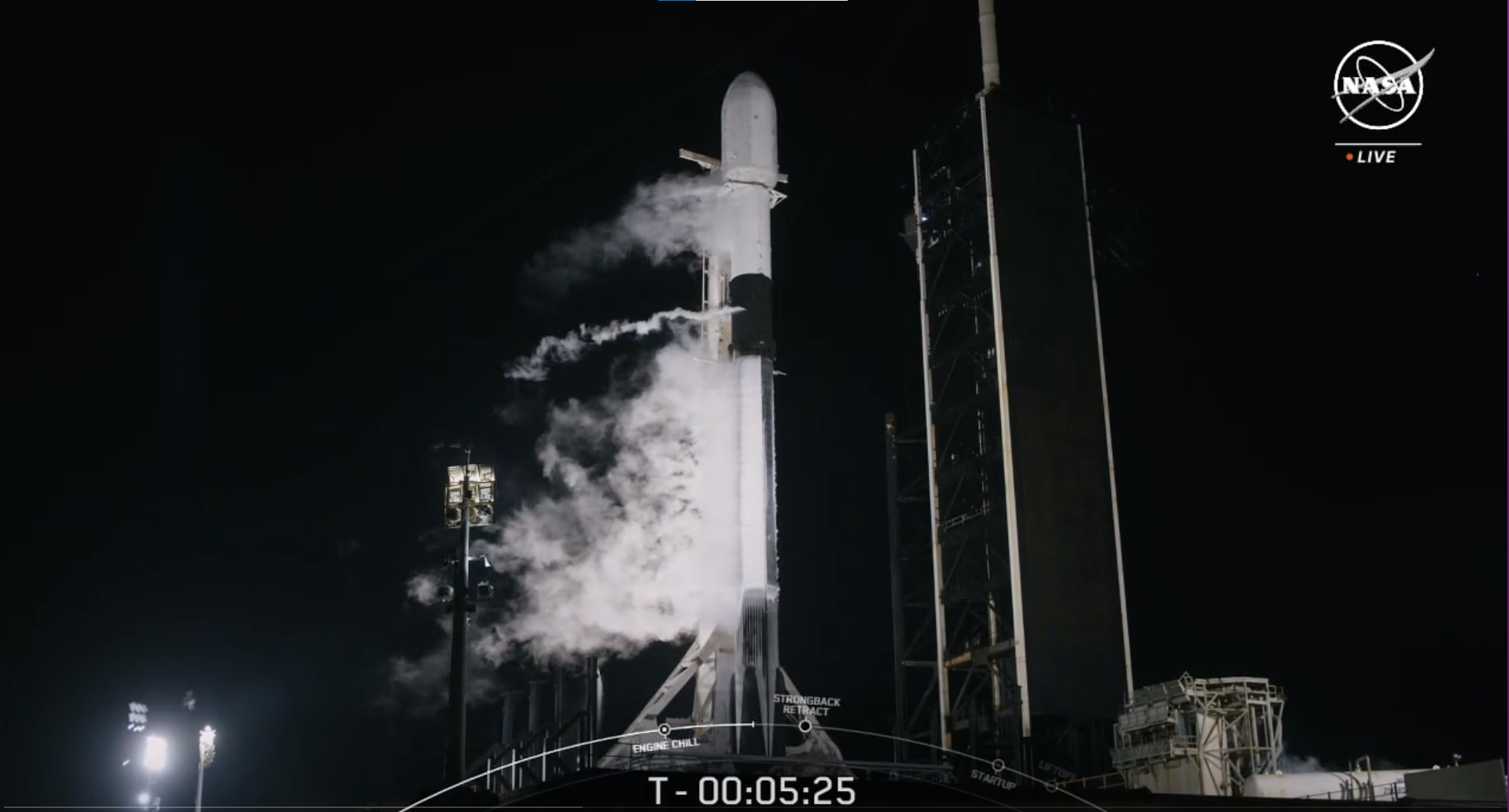 O módulo lunar Odysseus, desenvolvido pela empresa Intuitive Machines, com sede em Houston, é lançado no topo de um foguete SpaceX Falcon 9 em Cabo Canaveral, Flórida, em 15 de fevereiro de 2024
