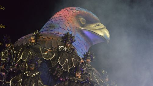 Gaviões da Fiel desfilou na segunda noite de desfiles do Grupo Especial do Carnaval 2024 de São Paulo, no sábado (10)