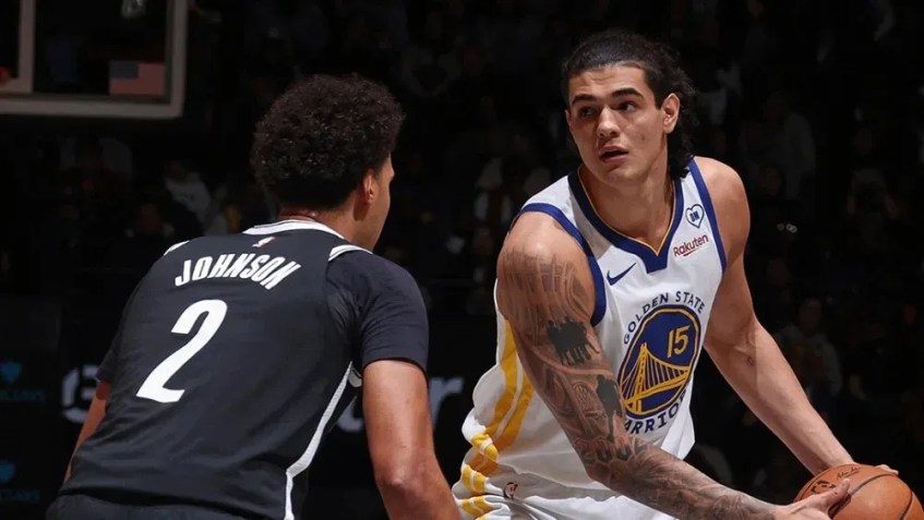 Gui Santos foi revelado em projeto da NBA / Reprodução/ Twitter Warriors