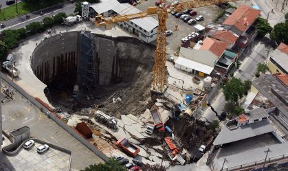 Desabamento nas obras do Metrô na Estação Pinheiros