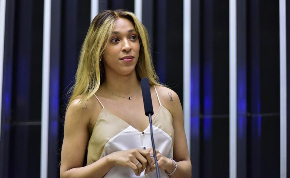 Erika Hilton (PSOL-SP), deputada federal, durante sessão da Câmara